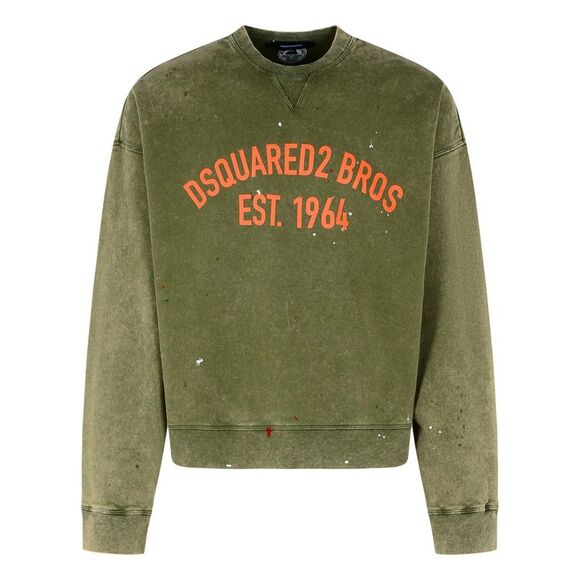 Dsquared2 'Cypro' Green Cotton Sweatshirt Men